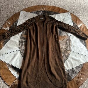 Show Me Your MuMu Brown Leopard Cardigan